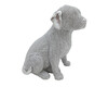 Dekofigur Hund sitzend silber 16 cm Ron