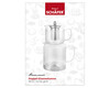 Doppel-Glasteekanne 600 ml /  1,5 l gerillt Harmonie