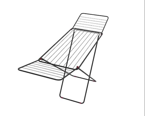 Wäscheständer 18 Meter schwarz