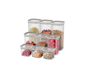 9er Set Aufbewahrungsdosenset 3x 0,57lt -1,17lt -1,77lt - Beige